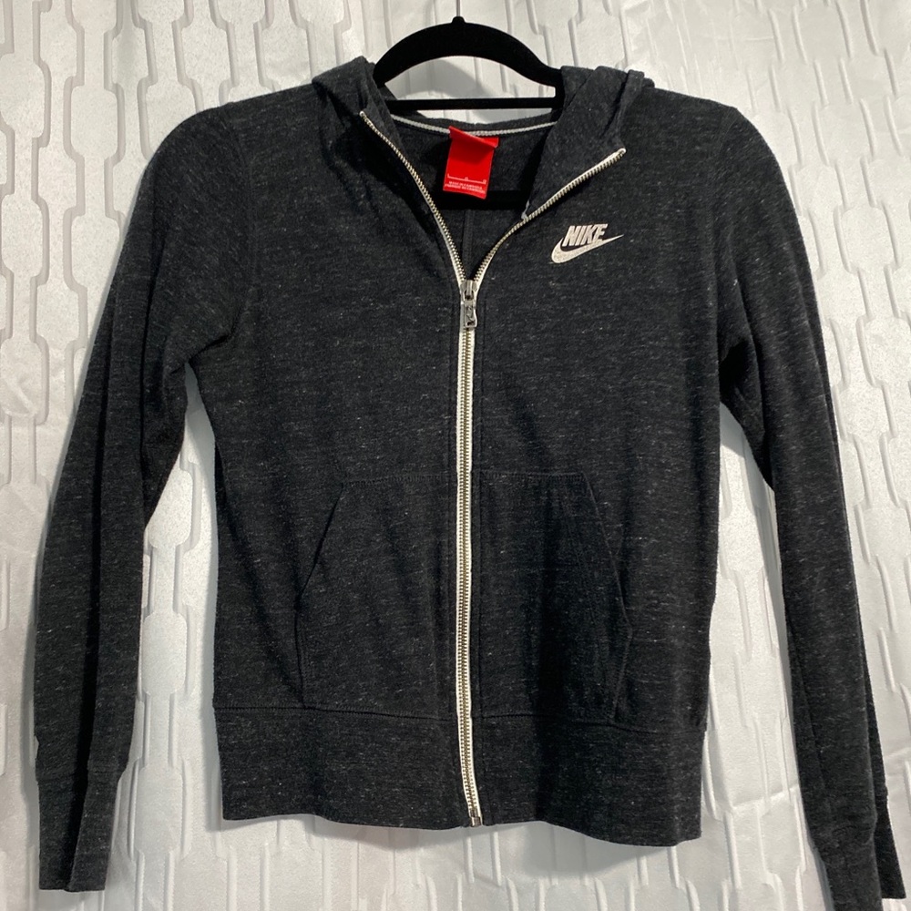 Nike Athletic Lightweight Black Zip-Up Hoodie